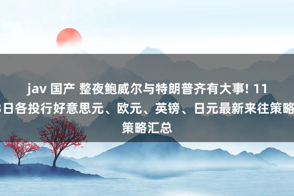 jav 国产 整夜鲍威尔与特朗普齐有大事! 11月13日各投行好意思元、欧元、英镑、日元最新来往策略汇总