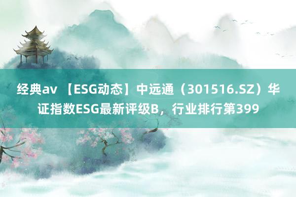 经典av 【ESG动态】中远通（301516.SZ）华证指数ESG最新评级B，行业排行第399