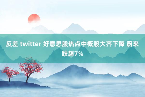 反差 twitter 好意思股热点中概股大齐下降 蔚来跌超7%