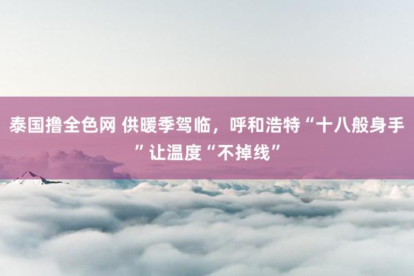 泰国撸全色网 供暖季驾临，呼和浩特“十八般身手”让温度“不掉线”