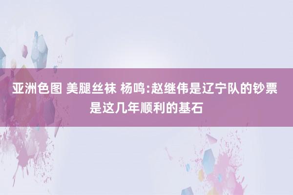 亚洲色图 美腿丝袜 杨鸣:赵继伟是辽宁队的钞票 是这几年顺利的基石