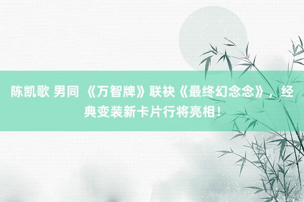 陈凯歌 男同 《万智牌》联袂《最终幻念念》，经典变装新卡片行将亮相！