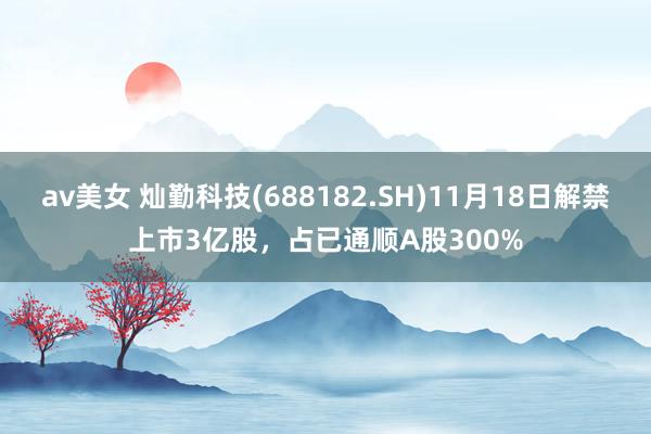 av美女 灿勤科技(688182.SH)11月18日解禁上市3亿股，占已通顺A股300%