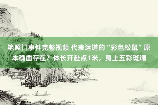 艳照门事件完整视频 代表运道的“彩色松鼠”原本确凿存在？体长开赴点1米，身上五彩斑斓