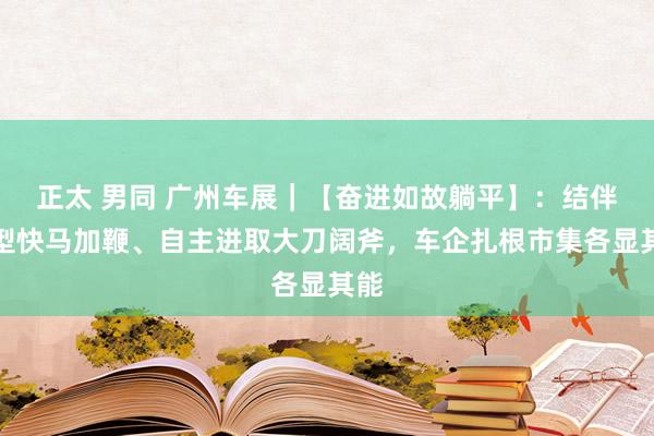 正太 男同 广州车展｜【奋进如故躺平】：结伴转型快马加鞭、自主进取大刀阔斧，车企扎根市集各显其能