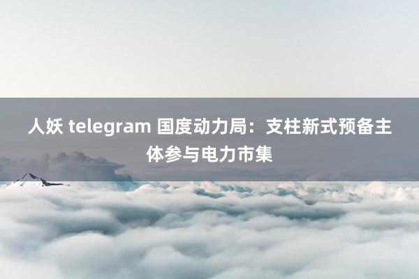 人妖 telegram 国度动力局：支柱新式预备主体参与电力市集