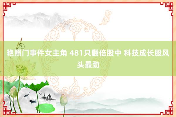 艳照门事件女主角 481只翻倍股中 科技成长股风头最劲
