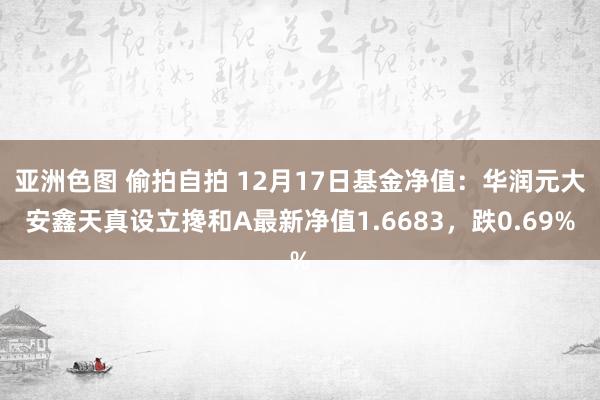 亚洲色图 偷拍自拍 12月17日基金净值：华润元大安鑫天真设立搀和A最新净值1.6683，跌0.69%