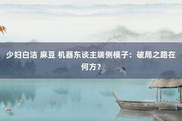 少妇白洁 麻豆 机器东谈主端侧模子：破局之路在何方？