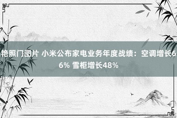 艳照门图片 小米公布家电业务年度战绩：空调增长66% 雪柜增长48%