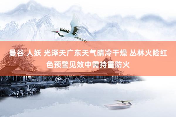 曼谷 人妖 光泽天广东天气晴冷干燥 丛林火险红色预警见效中需持重防火