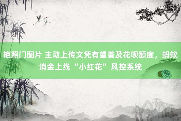 艳照门图片 主动上传文凭有望普及花呗额度，蚂蚁消金上线 “小红花” 风控系统