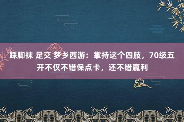 踩脚袜 足交 梦乡西游：掌持这个四肢，70级五开不仅不错保点卡，还不错赢利