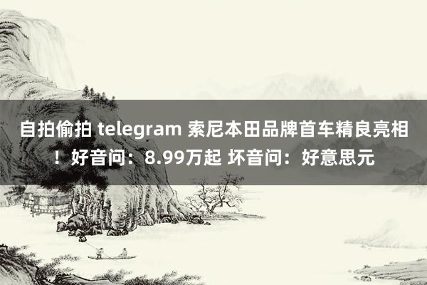 自拍偷拍 telegram 索尼本田品牌首车精良亮相！好音问：8.99万起 坏音问：好意思元