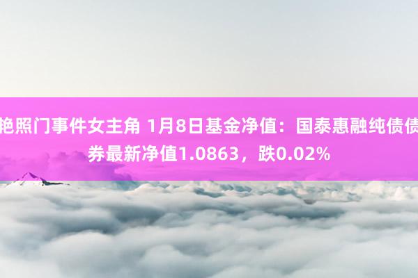 艳照门事件女主角 1月8日基金净值：国泰惠融纯债债券最新净值1.0863，跌0.02%