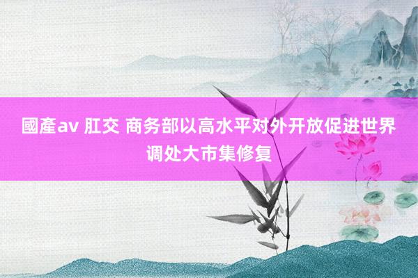 國產av 肛交 商务部以高水平对外开放促进世界调处大市集修复