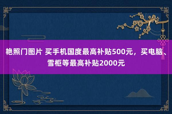 艳照门图片 买手机国度最高补贴500元，买电脑、雪柜等最高补贴2000元