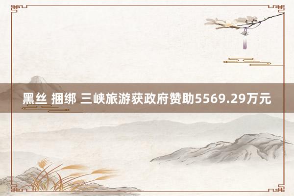 黑丝 捆绑 三峡旅游获政府赞助5569.29万元