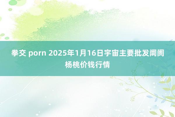 拳交 porn 2025年1月16日宇宙主要批发阛阓杨桃价钱行情
