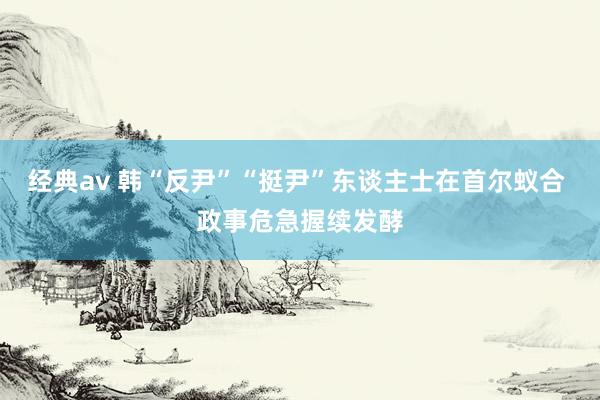 经典av 韩“反尹”“挺尹”东谈主士在首尔蚁合 政事危急握续发酵
