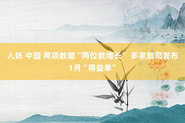 人妖 中国 两项数据“两位数增长” 多家航司发布1月“得益单”