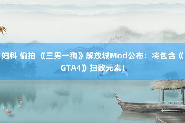 妇科 偷拍 《三男一狗》解放城Mod公布：将包含《GTA4》扫数元素！