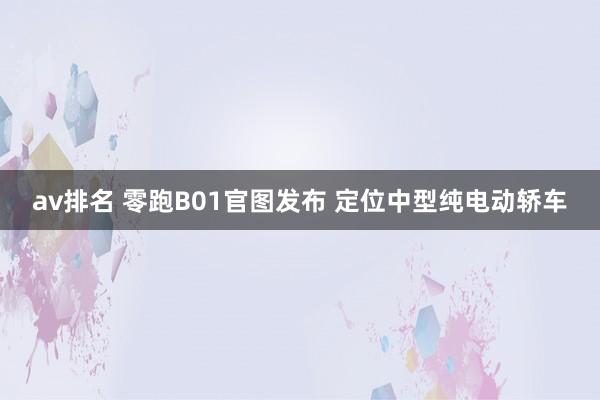 av排名 零跑B01官图发布 定位中型纯电动轿车