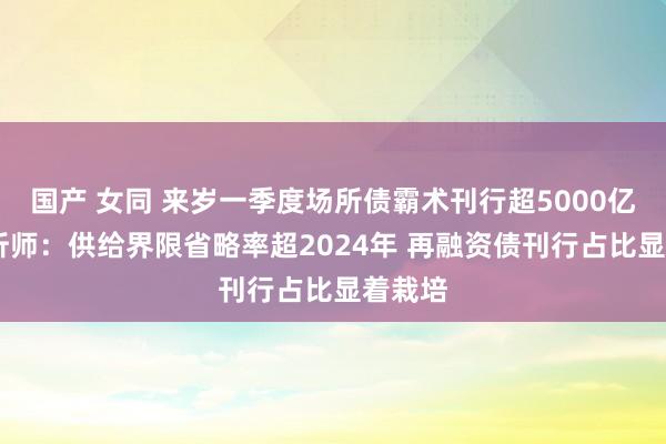 国产 女同 来岁一季度场所债霸术刊行超5000亿元 分析师：供给界限省略率超2024年 再融资债刊行占比显着栽培